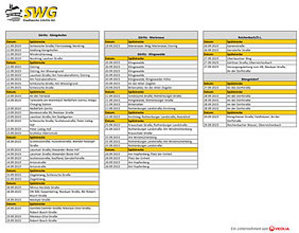 Spülplan Görlitz und Reichenbach/O.L. sowie Mengelsdorf