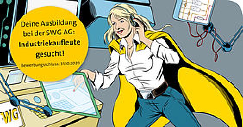 Aufruf für eine Ausbildung als Industriekauffrau/-mann