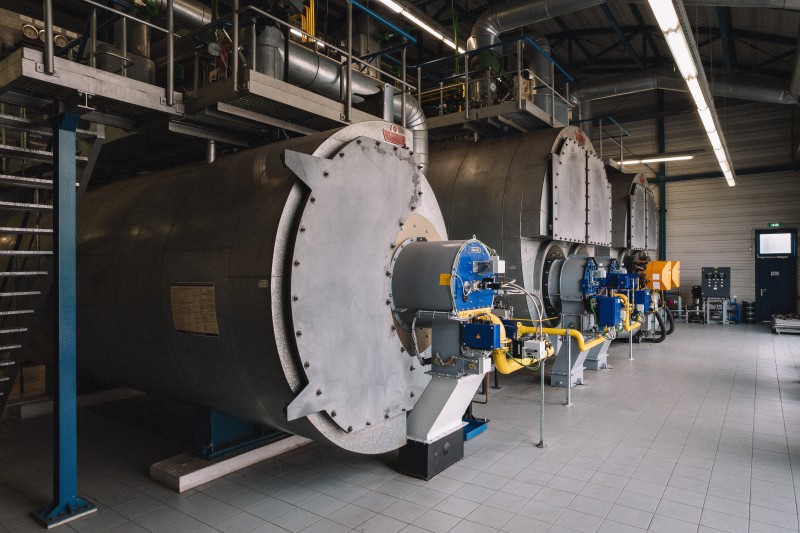 Blockheizkraftwerk Königshufen - Innenansicht.