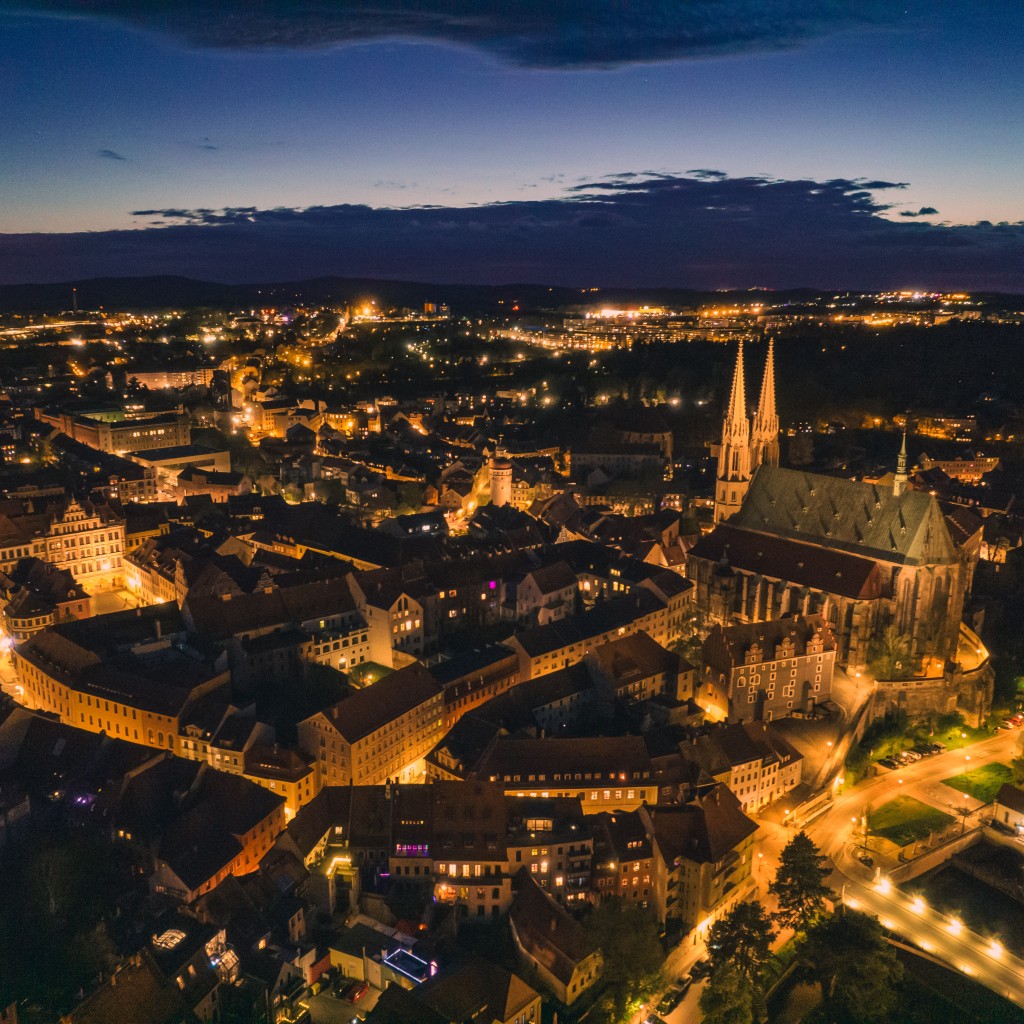 Görlitz Nacht Beleuchtung Strom
