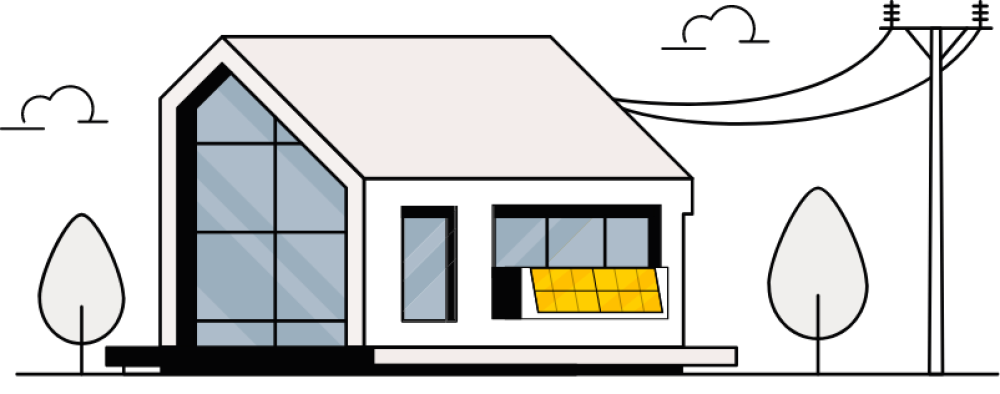 Schematisches Bild zur Balkon PV Anlage